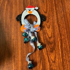 Felt Sparkle Penguin Jingle Bell Door Hanger
